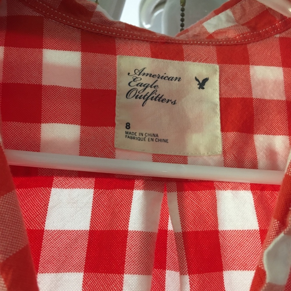Fall flannel orange white American eagle
